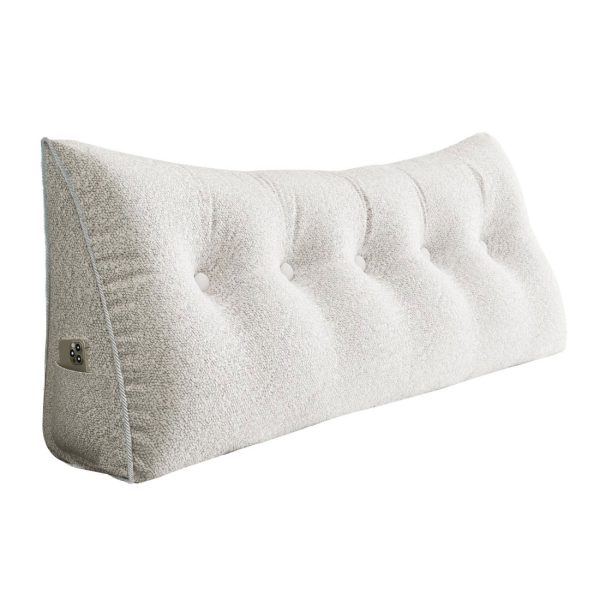 Large Wedge Reading Pillow for Bed Daybed Bolster Backrest White - Image 13
