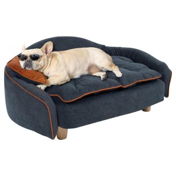 Luxury Elevated Dog Couch 3Pcs with Pillow & Soft Pet Mat