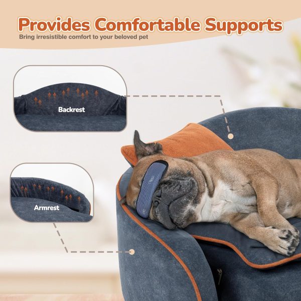 Luxury Elevated Dog Couch 3Pcs with Pillow & Soft Pet Mat - Image 4