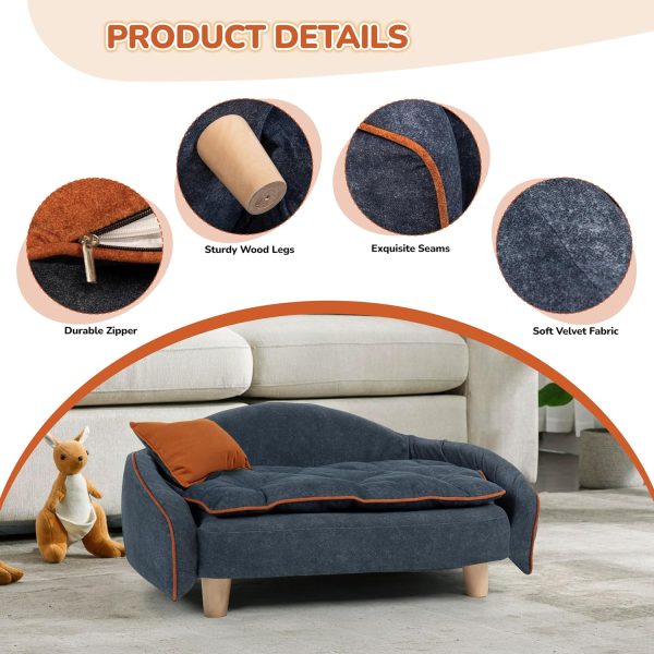 Luxury Elevated Dog Couch 3Pcs with Pillow & Soft Pet Mat - Image 6
