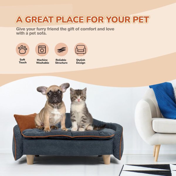 Luxury Elevated Dog Couch 3Pcs with Pillow & Soft Pet Mat - Image 8