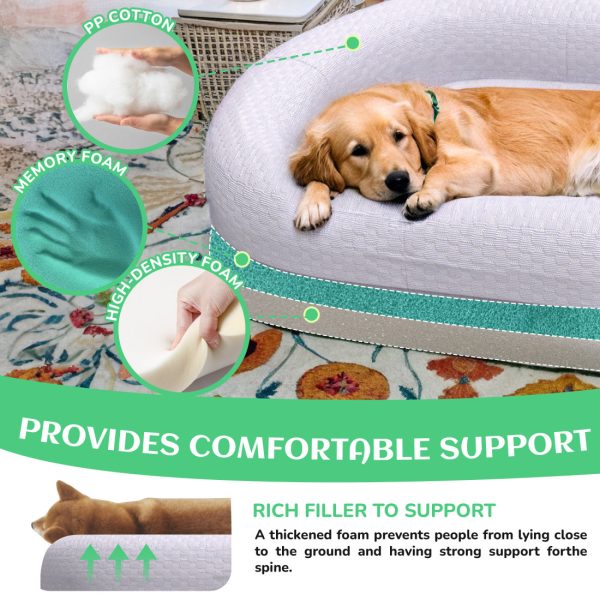 2-in-1 Memory Foam Dog & Human Bed - Foldable & Washable - Image 7