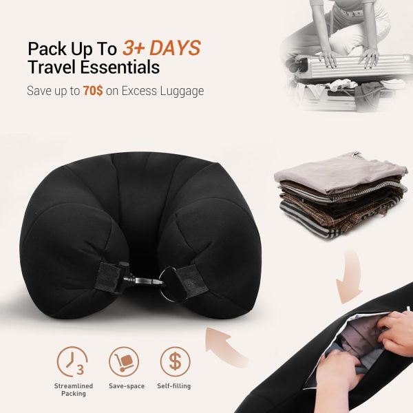 Portable Neck Pillow, Clothes-Stuffable, Ideal for Trips - Image 2
