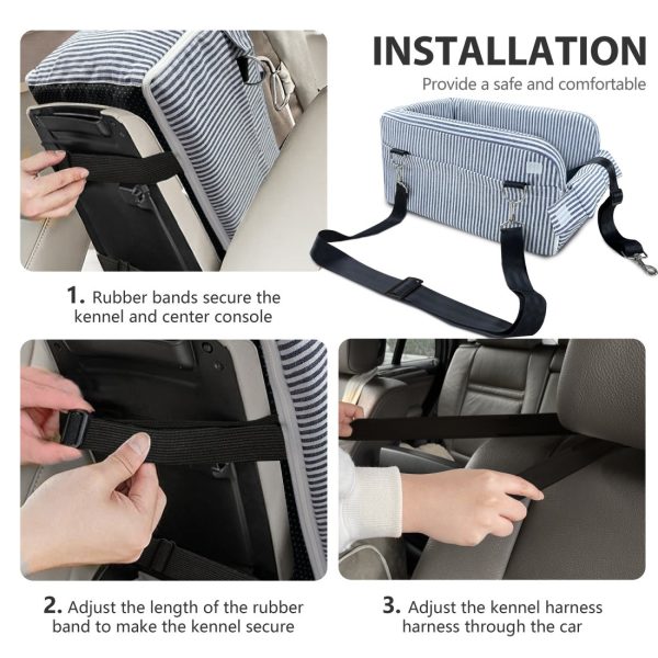 Portable Small Pet Car Seat, Front Seat Safety for Dogs & Cats - Image 4