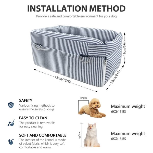 Portable Small Pet Car Seat, Front Seat Safety for Dogs & Cats - Image 6