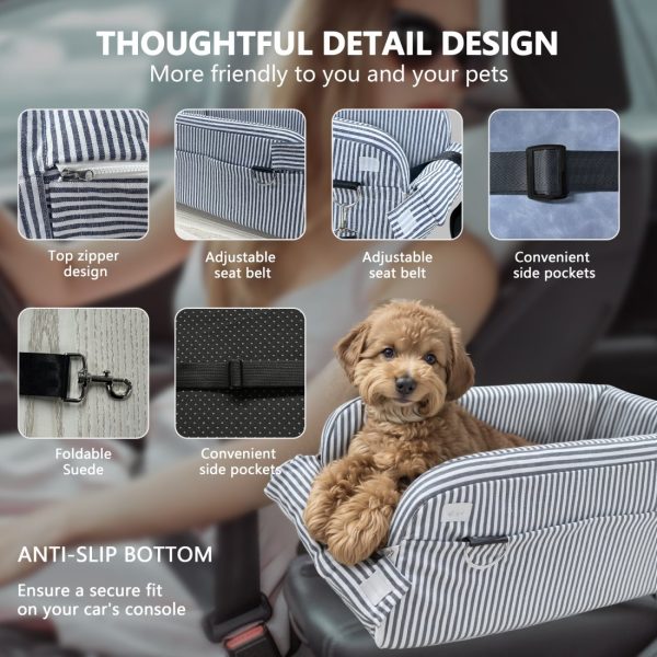 Portable Small Pet Car Seat, Front Seat Safety for Dogs & Cats - Image 9