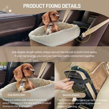 small dog car seat with safety belt 2164