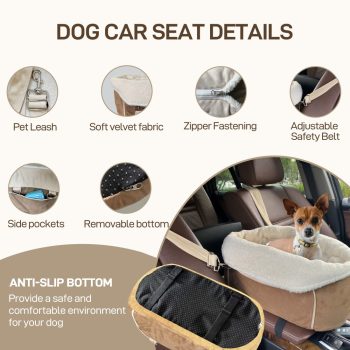 small dog car seat with safety belt 2167