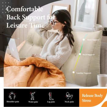bed wedge pillow light beige 2399