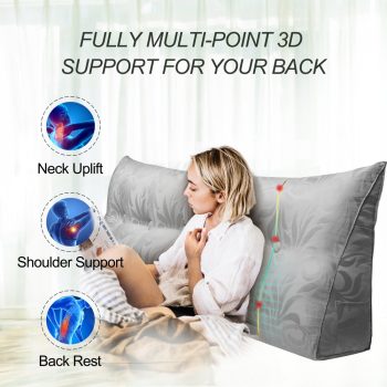 bed wedge pillow light grey 2380