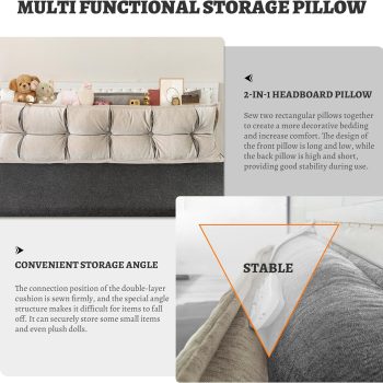 headboard backrest pillows soft wedge 03