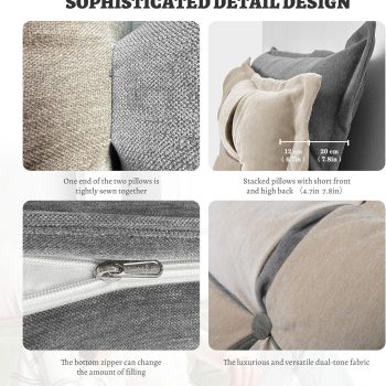 headboard backrest pillows soft wedge 05