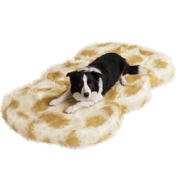 Luxury Faux Fur Dog Mat Orthopedic Memory Foam, Washable