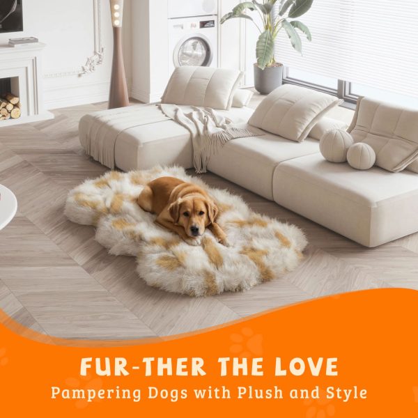 Luxury Faux Fur Dog Mat Orthopedic Memory Foam, Washable - Image 3