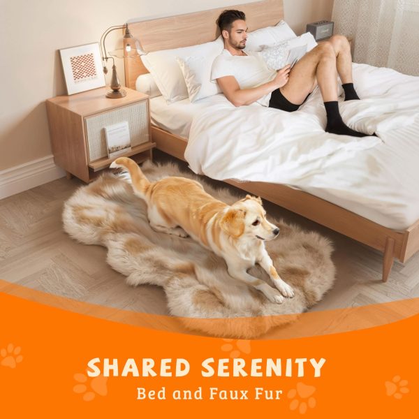 Luxury Faux Fur Dog Mat Orthopedic Memory Foam, Washable - Image 4