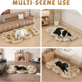 luxury faux fur dog mat 11