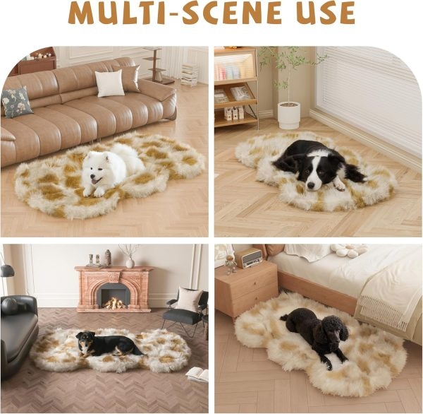 Luxury Faux Fur Dog Mat Orthopedic Memory Foam, Washable - Image 11