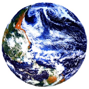 3D Planet Throw Pillows, Solar System Decor, Soft Cushion (Earth)