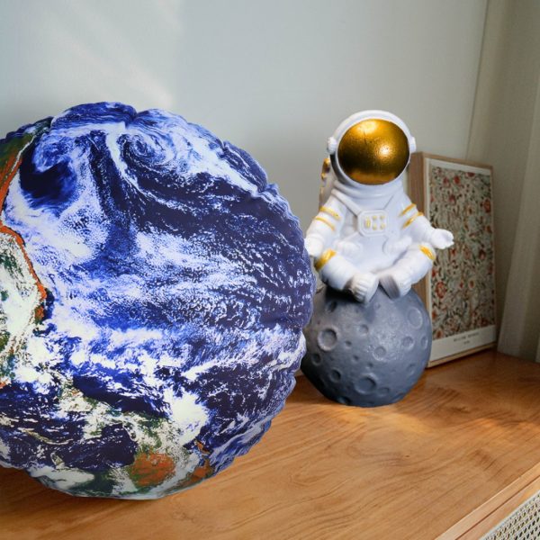 3D Planet Throw Pillows, Solar System Decor, Soft Cushion (Earth) - Image 3