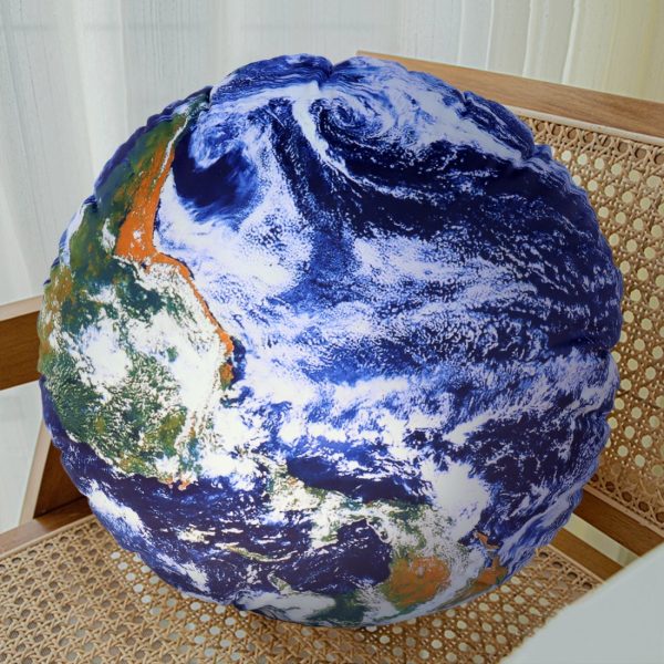 3D Planet Throw Pillows, Solar System Decor, Soft Cushion (Earth) - Image 4