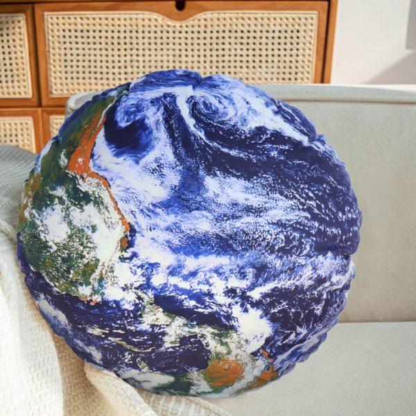 3D Planet Throw Pillows, Solar System Decor, Soft Cushion (Earth) - Image 7