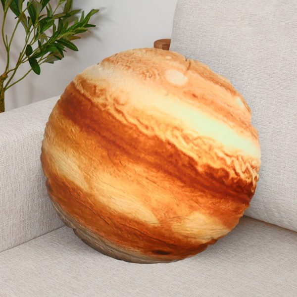 3D Planet Throw Pillows, Solar System Decor, Soft Cushion (Jupiter) - Image 4