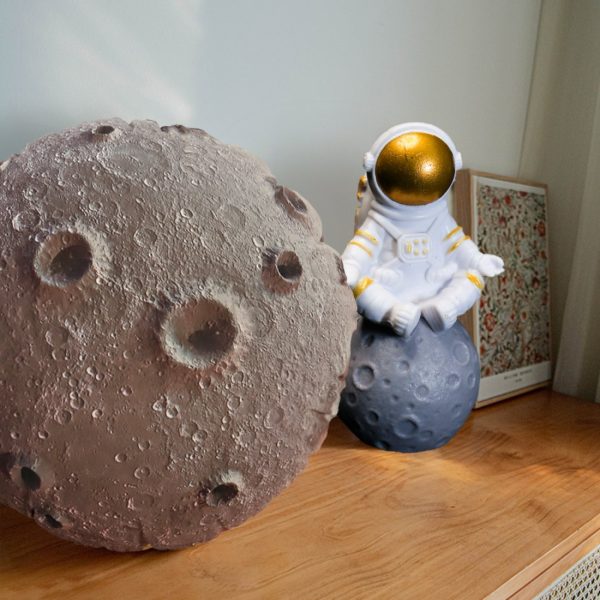 3D Planet Throw Pillows, Solar System Decor, Soft Cushion (Moon) - Image 3