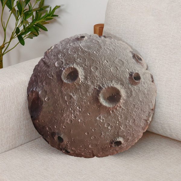 3D Planet Throw Pillows, Solar System Decor, Soft Cushion (Moon) - Image 6