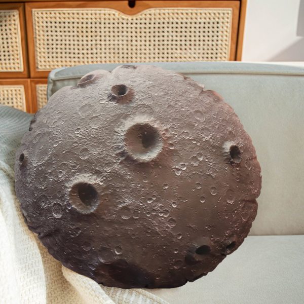 3D Planet Throw Pillows, Solar System Decor, Soft Cushion (Moon) - Image 7
