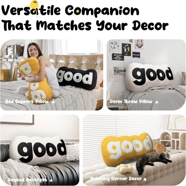 Plush Reading Pillow for Bed, Sofa & Dorm with Back Support - Image 3