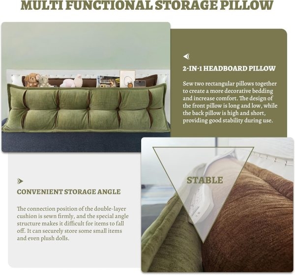 2-Pack Soft Reading & Backrest Support Pillow Cushions - Image 6