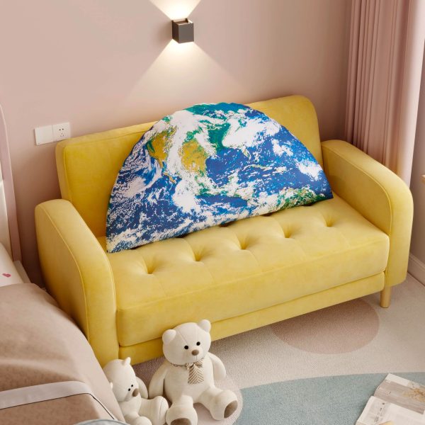 Space Themed Backrest Cushion for Kids - Twin Headboard Pillow (Earth) - Image 4