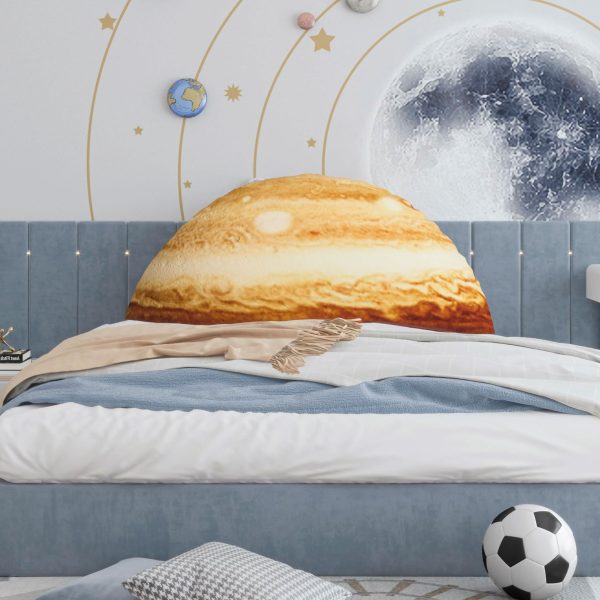 Space Themed Backrest Cushion for Kids - Twin Headboard Pillow (Jupiter) - Image 2