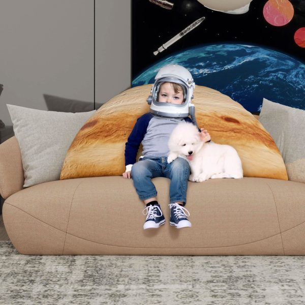 Space Themed Backrest Cushion for Kids - Twin Headboard Pillow (Jupiter) - Image 5