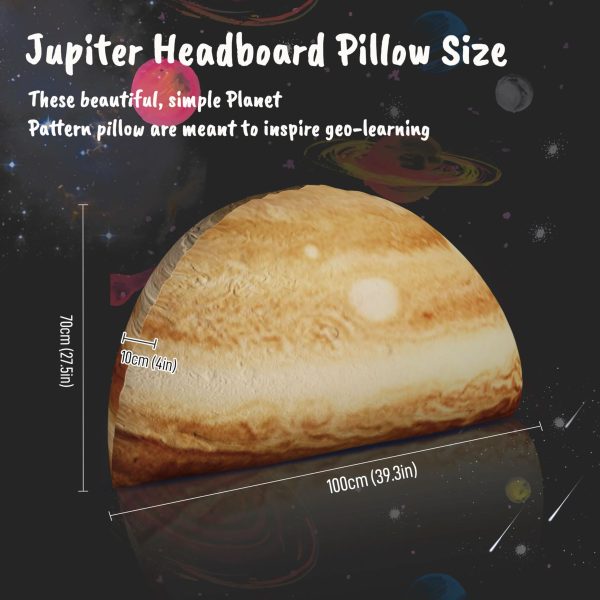 Space Themed Backrest Cushion for Kids - Twin Headboard Pillow (Jupiter) - Image 8