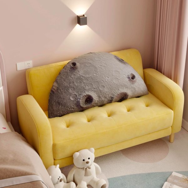 Space Themed Backrest Cushion for Kids - Twin Headboard Pillow (Moon) - Image 5