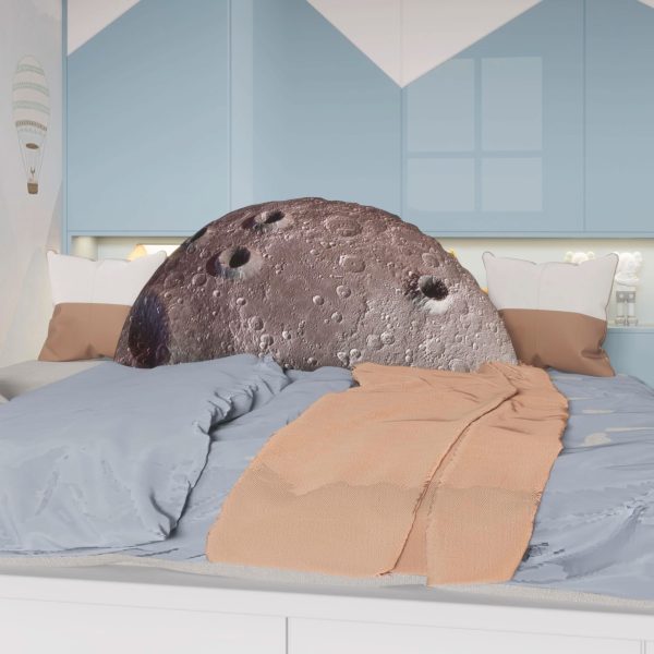 Space Themed Backrest Cushion for Kids - Twin Headboard Pillow (Moon) - Image 6