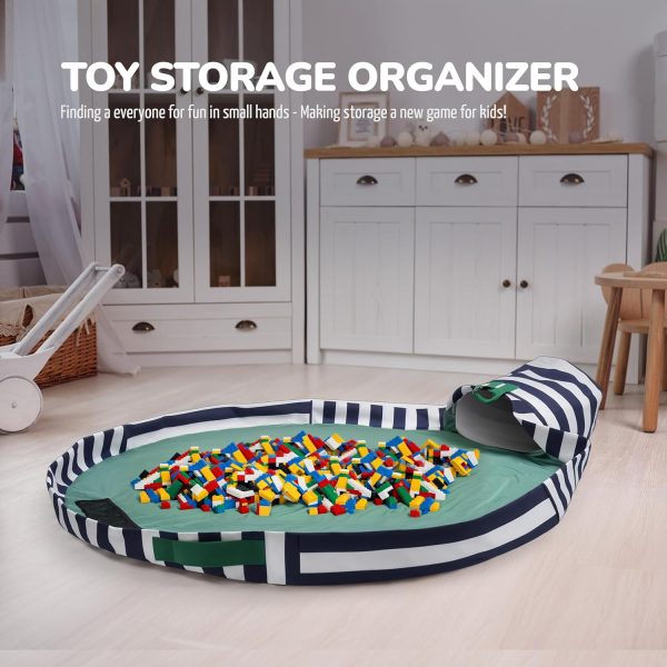 Large Toy Storage Bin & Play Mat for Kids, Doll Organizer - Image 4