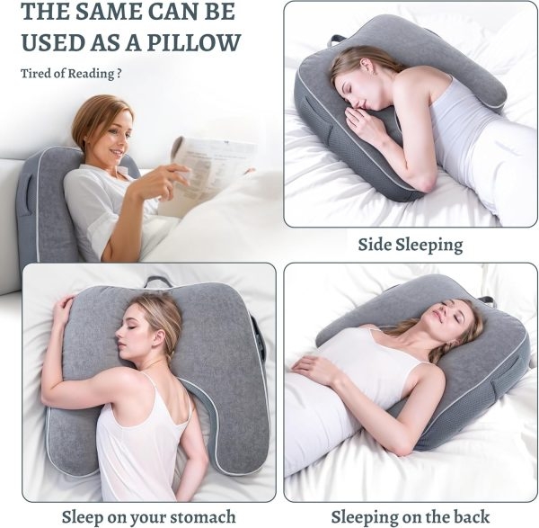 Ergonomic U-Shaped Gaming & Reading Support Pillow with Armrests - Image 5