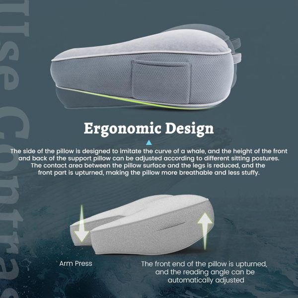 Ergonomic U-Shaped Gaming & Reading Support Pillow with Armrests - Image 8