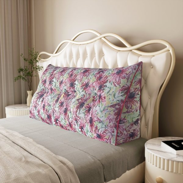 Bed Wedge Pillow Backrest Support with Side Pocket - Image 2