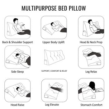 bed wedge pillow backrest support 2739