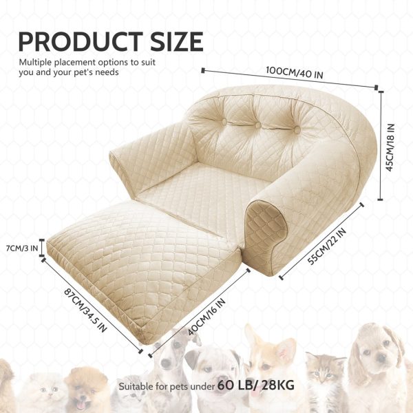 Luxurious and Comfortable Expandable Pet Couch Bed - Image 3