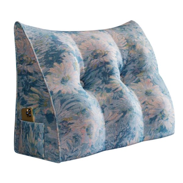 Triangular Headboard Pillow for Sleeping with Side Pocket - Image 13
