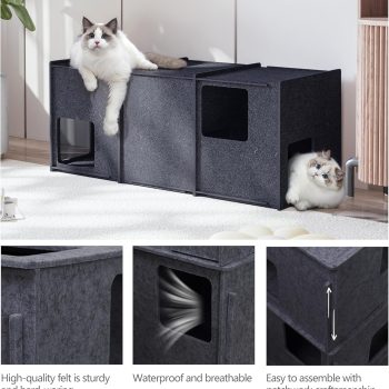 felt cat cave condo tunnel bed 3561