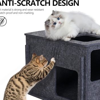felt cat cave condo tunnel bed 3563