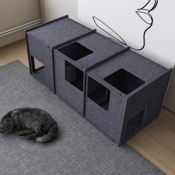 felt cat cave condo tunnel bed 3568