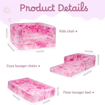 kids foldable sofa bed lounge chair 03