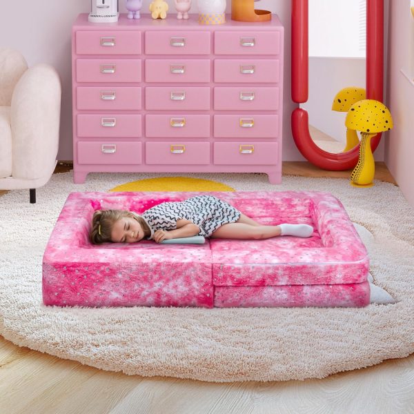 Kids Foldable Sofa Bed & Lounge Chair for Playroom Bedroom - Image 6