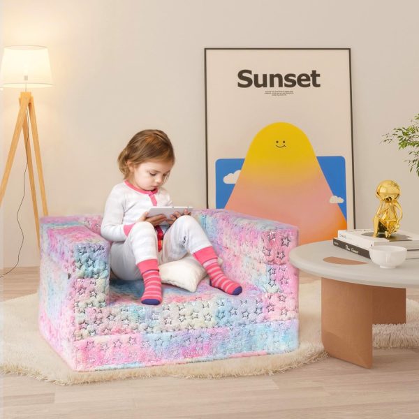 Kids Convertible Sofa Bed - Fold Out Couch & Lounger for Toddlers - Image 2